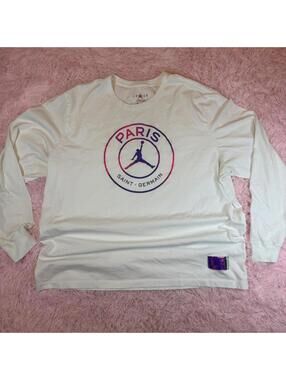 Jordan x PSG white long sleeve shirt